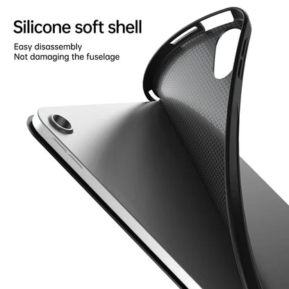 For iPad Air (2020) / (2022) Tablet Case Tri-fold Stand TPU+PU Leather Cover