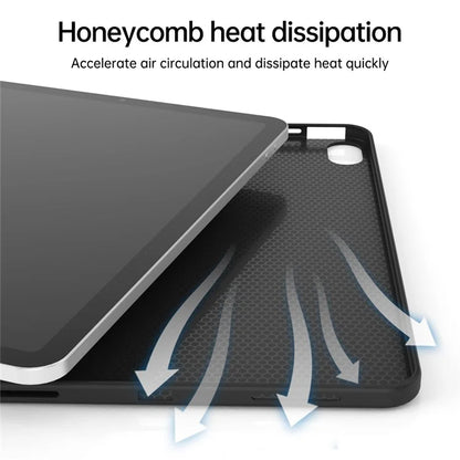 For iPad 10.9 (2022) Tri-fold Stand Tablet Case Leather+TPU Cover