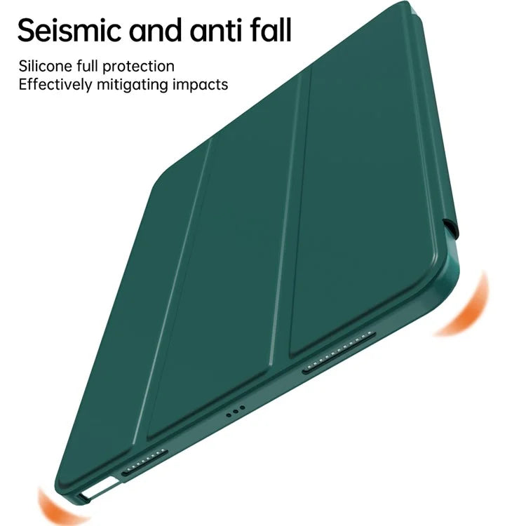 For iPad 10.9 (2022) Tri-fold Stand Tablet Case Leather+TPU Cover