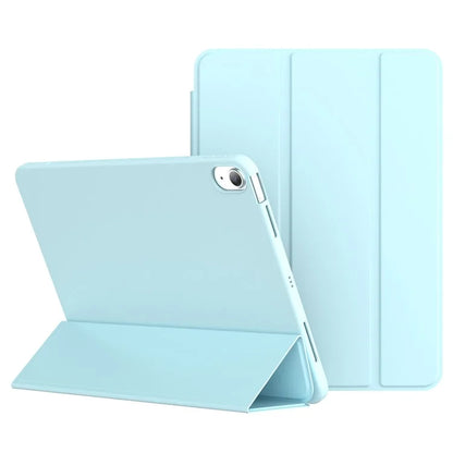For iPad 10.9 (2022) Tri-fold Stand Tablet Case Leather+TPU Cover