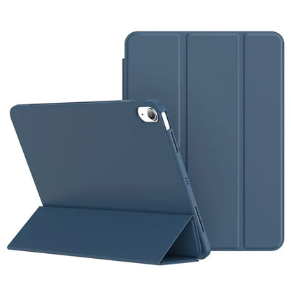 For iPad 10.9 (2022) Tri-fold Stand Tablet Case Leather+TPU Cover