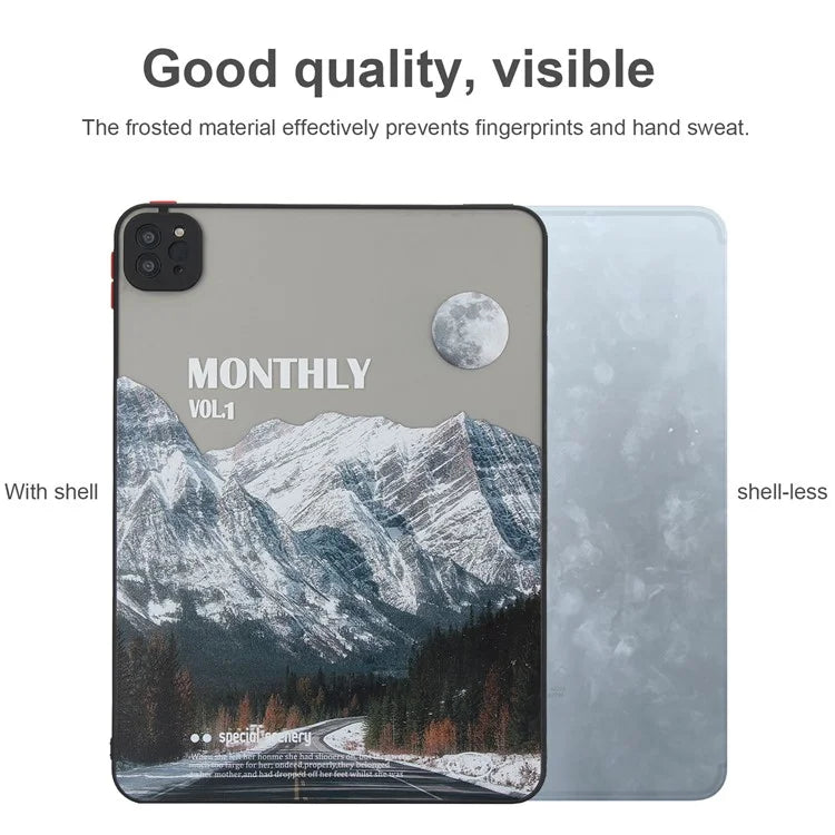 For iPad Pro 11 (2020) / (2021) / (2022) Tablet Case PC+TPU Pattern Slim Cover