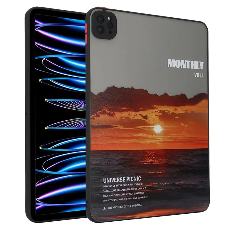 For iPad Pro 11 (2020) / (2021) / (2022) Tablet Case PC+TPU Pattern Slim Cover