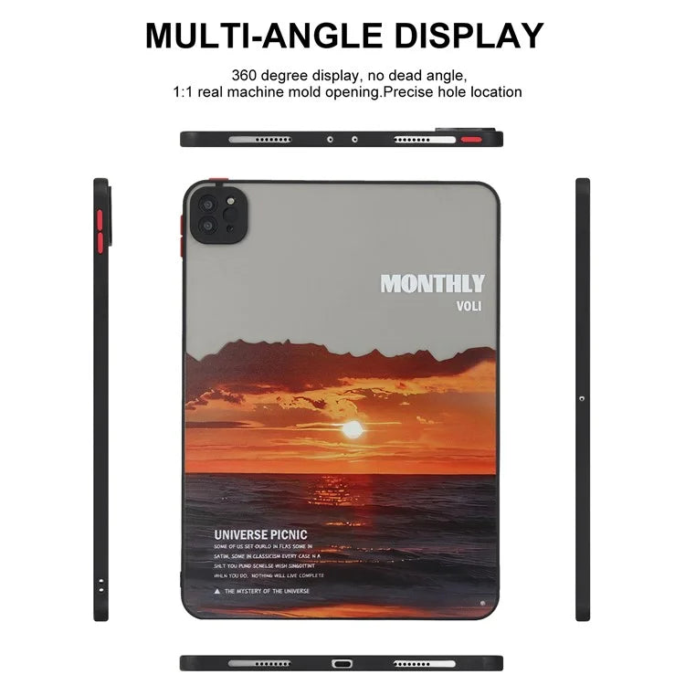 For iPad Pro 11 (2020) / (2021) / (2022) Tablet Case PC+TPU Pattern Slim Cover