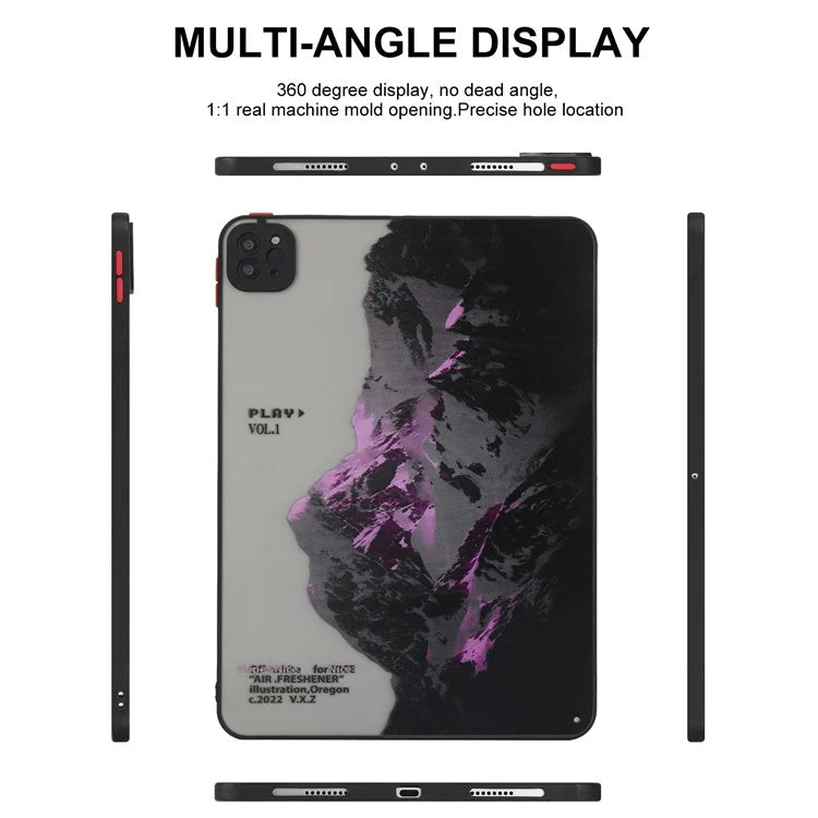 For iPad Pro 11 (2020) / (2021) / (2022) Tablet Case PC+TPU Pattern Slim Cover