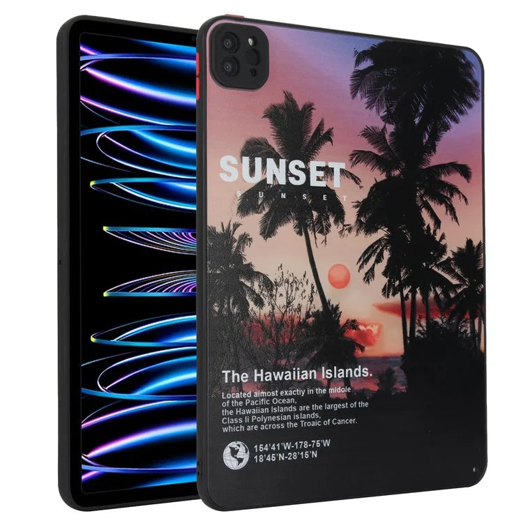 For iPad Pro 11 (2020) / (2021) / (2022) Tablet Case PC+TPU Pattern Slim Cover