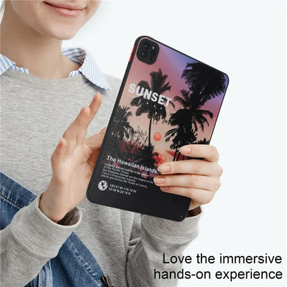 For iPad Pro 11 (2020) / (2021) / (2022) Tablet Case PC+TPU Pattern Slim Cover