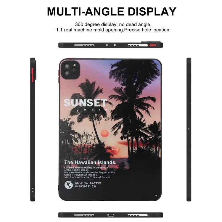For iPad Pro 11 (2020) / (2021) / (2022) Tablet Case PC+TPU Pattern Slim Cover