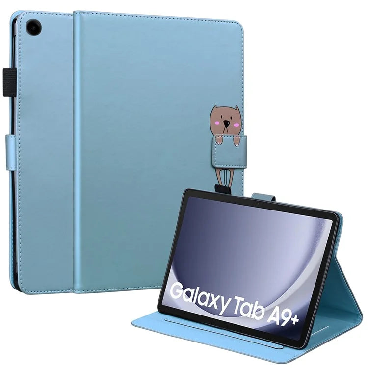 For Samsung Galaxy Tab A9+ Tablet Case Leather Cover Cartoon Animal Pattern