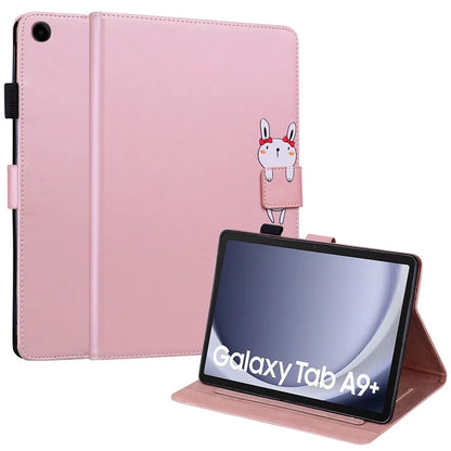 For Samsung Galaxy Tab A9+ Tablet Case Leather Cover Cartoon Animal Pattern