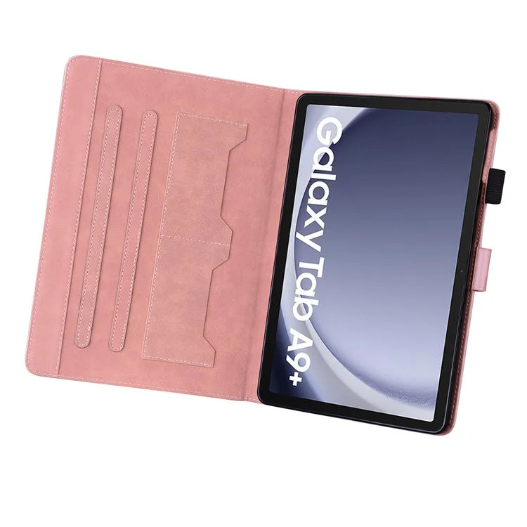 For Samsung Galaxy Tab A9+ Tablet Case Leather Cover Cartoon Animal Pattern