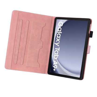 For Samsung Galaxy Tab A9+ Tablet Case Leather Cover Cartoon Animal Pattern