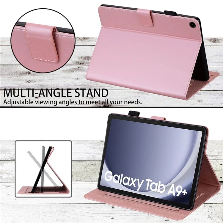 For Samsung Galaxy Tab A9+ Tablet Case Leather Cover Cartoon Animal Pattern