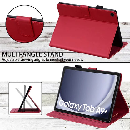 For Samsung Galaxy Tab A9+ Tablet Case Leather Cover Cartoon Animal Pattern