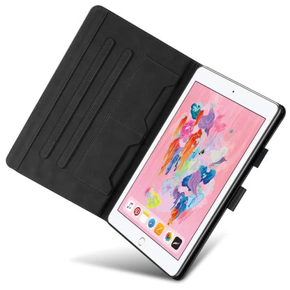 For iPad 9.7-inch (2017) / (2018) Tablet Leather Case Cartoon Animal Pattern