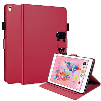 For iPad 9.7-inch (2017) / (2018) Tablet Leather Case Cartoon Animal Pattern
