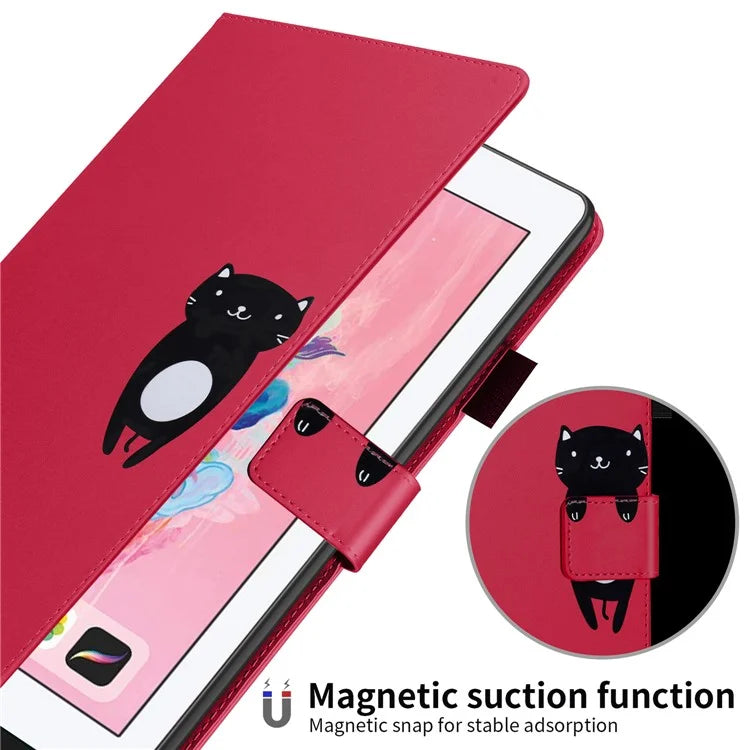 For iPad 9.7-inch (2017) / (2018) Tablet Leather Case Cartoon Animal Pattern