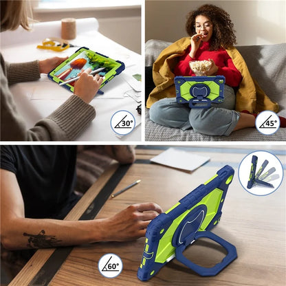 C3 Tablet Case for iPad 10.2 (2019) / (2020) / (2021) Kids Friendly Cover with Shoulder Strap Rotating Handle
