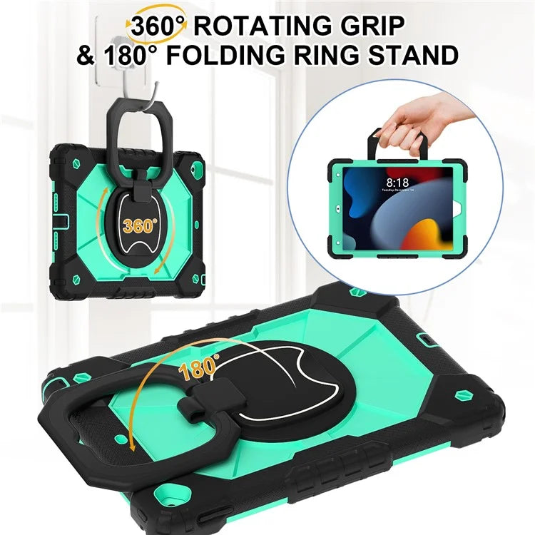 C3 Tablet Case for iPad 10.2 (2019) / (2020) / (2021) Kids Friendly Cover with Shoulder Strap Rotating Handle