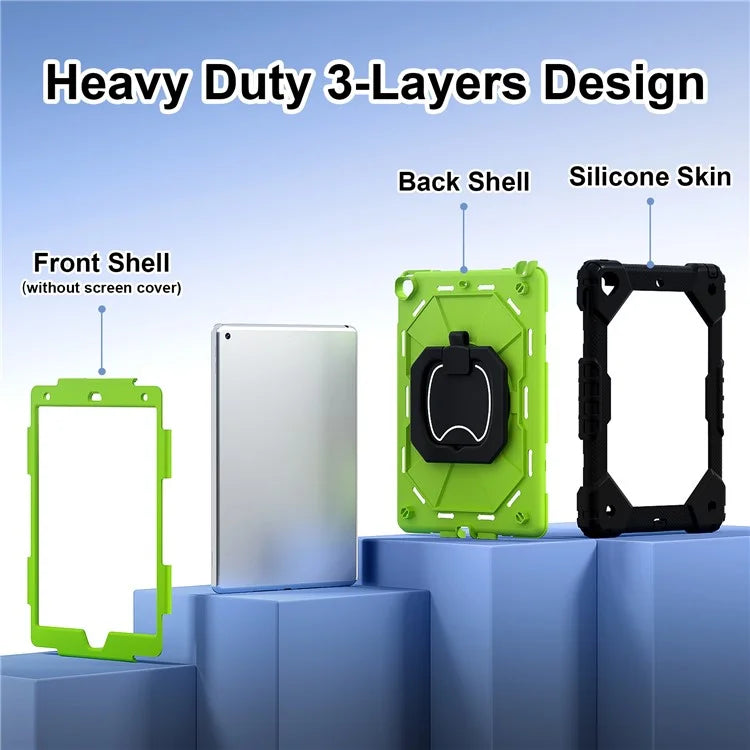 C3 Tablet Case for iPad 10.2 (2019) / (2020) / (2021) Kids Friendly Cover with Shoulder Strap Rotating Handle