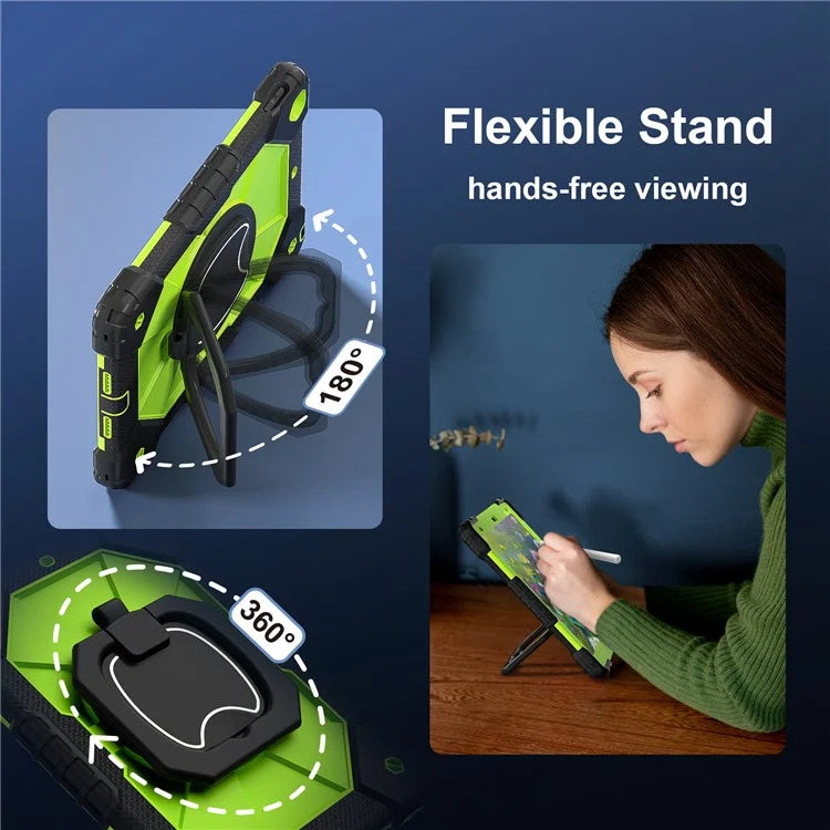 C3 Tablet Case for iPad 10.2 (2019) / (2020) / (2021) Kids Friendly Cover with Shoulder Strap Rotating Handle