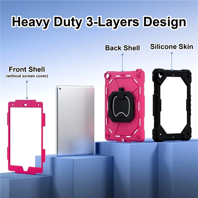 C3 Tablet Case for iPad 10.2 (2019) / (2020) / (2021) Kids Friendly Cover with Shoulder Strap Rotating Handle