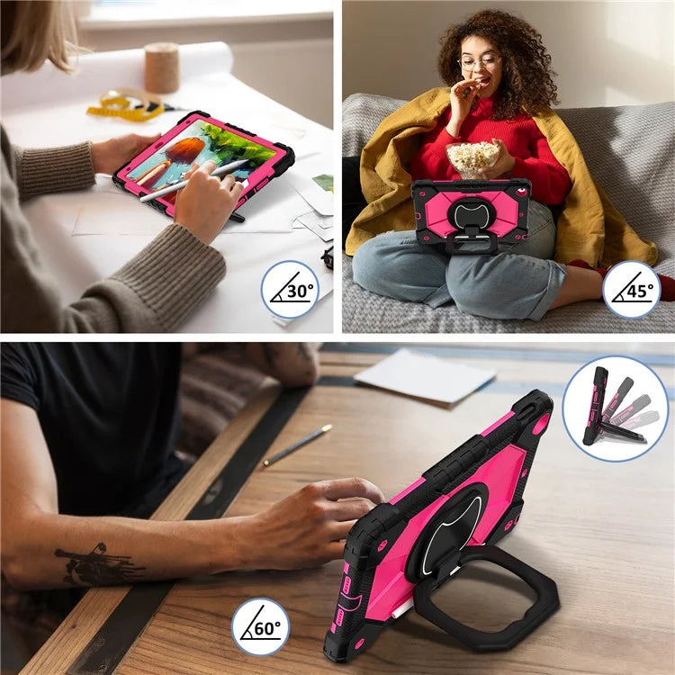 C3 Tablet Case for iPad 10.2 (2019) / (2020) / (2021) Kids Friendly Cover with Shoulder Strap Rotating Handle