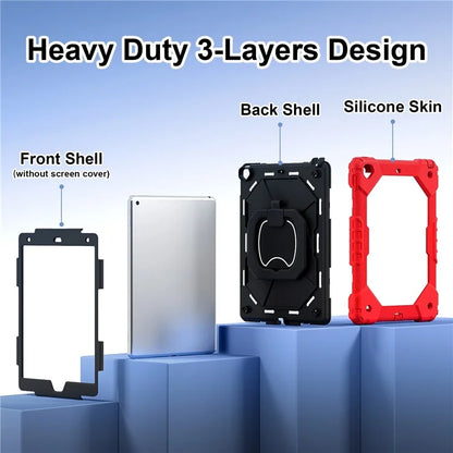 C3 Tablet Case for iPad 10.2 (2019) / (2020) / (2021) Kids Friendly Cover with Shoulder Strap Rotating Handle