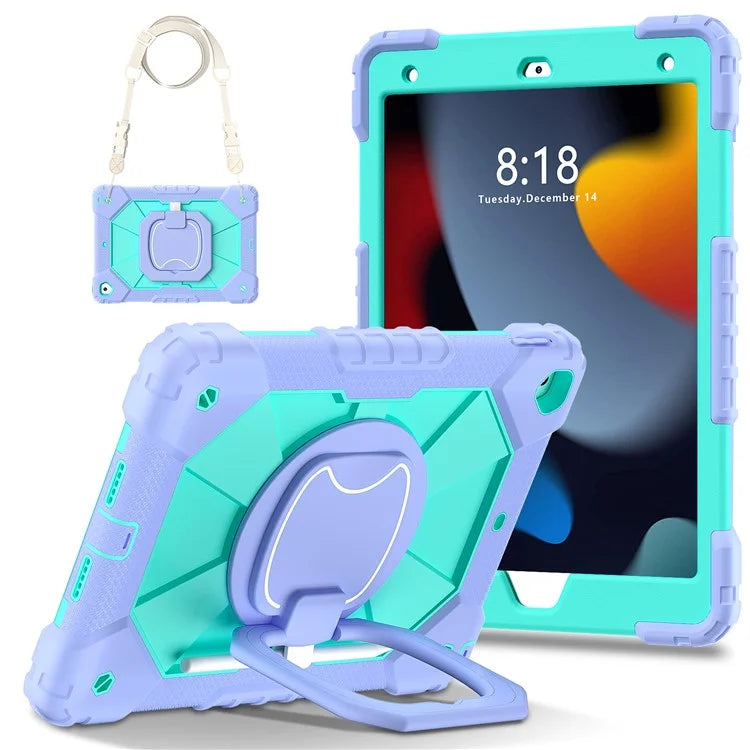 C3 Tablet Case for iPad 10.2 (2019) / (2020) / (2021) Kids Friendly Cover with Shoulder Strap Rotating Handle