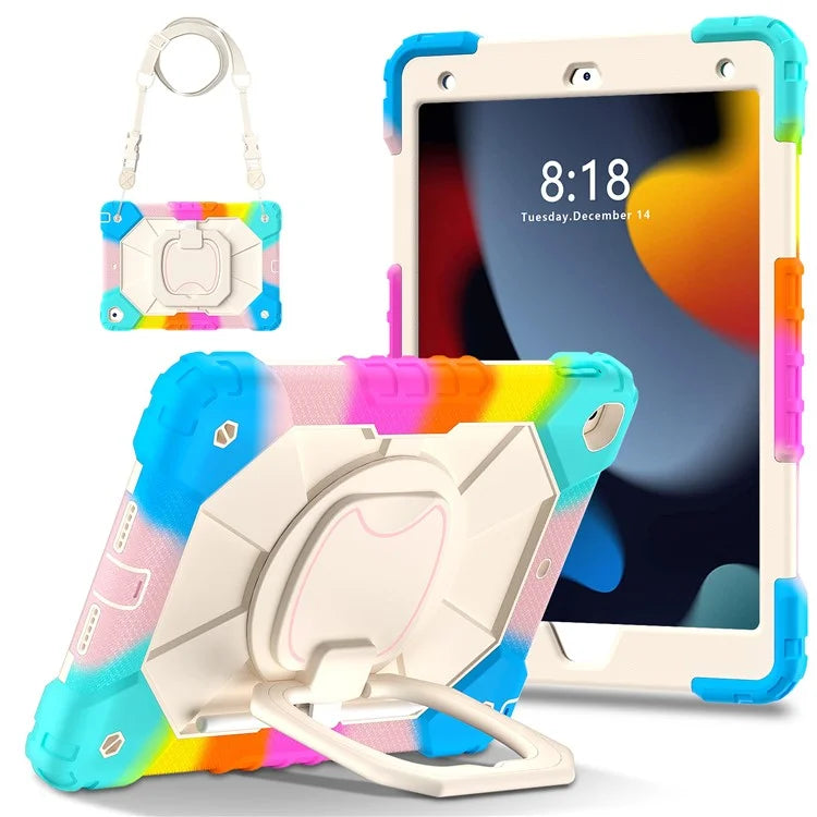 C3 Tablet Case for iPad 10.2 (2019) / (2020) / (2021) Kids Friendly Cover with Shoulder Strap Rotating Handle