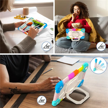 C3 Tablet Case for iPad 10.2 (2019) / (2020) / (2021) Kids Friendly Cover with Shoulder Strap Rotating Handle