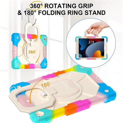 C3 Tablet Case for iPad 10.2 (2019) / (2020) / (2021) Kids Friendly Cover with Shoulder Strap Rotating Handle