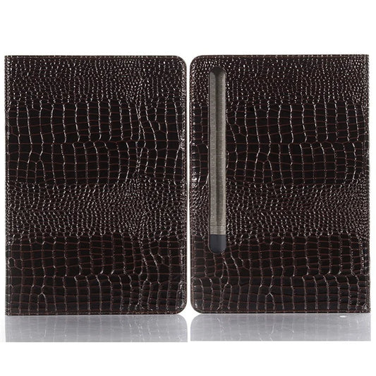 For Samsung Galaxy Tab S9+ Leather Case Stand Wallet Tablet Cover Crocodile Texture