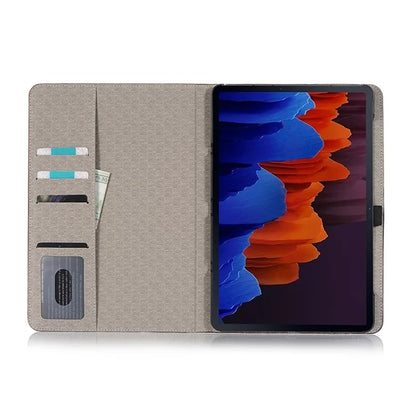 For Samsung Galaxy Tab S9+ Leather Case Stand Wallet Tablet Cover Crocodile Texture