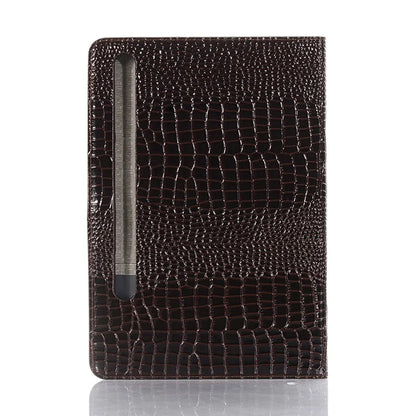 For Samsung Galaxy Tab S9+ Leather Case Stand Wallet Tablet Cover Crocodile Texture