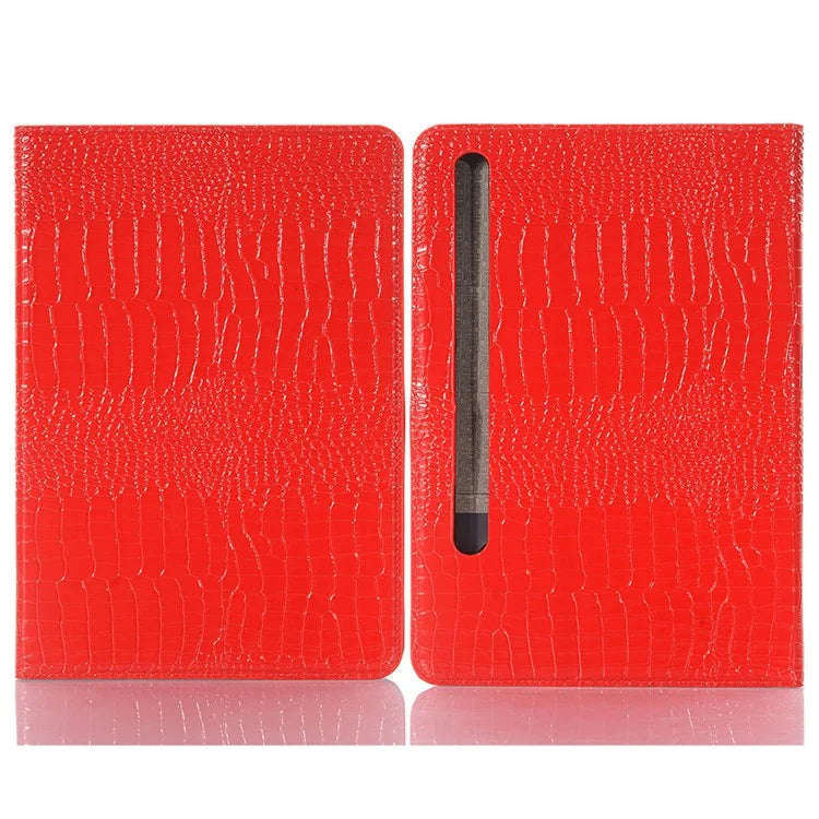 For Samsung Galaxy Tab S9+ Leather Case Stand Wallet Tablet Cover Crocodile Texture