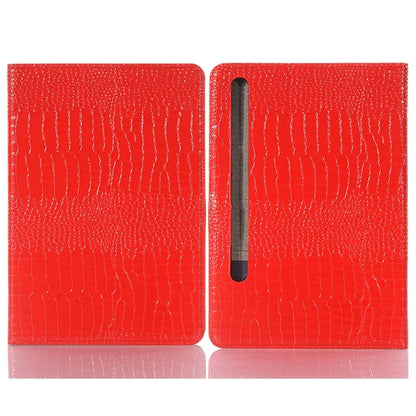 For Samsung Galaxy Tab S9+ Leather Case Stand Wallet Tablet Cover Crocodile Texture