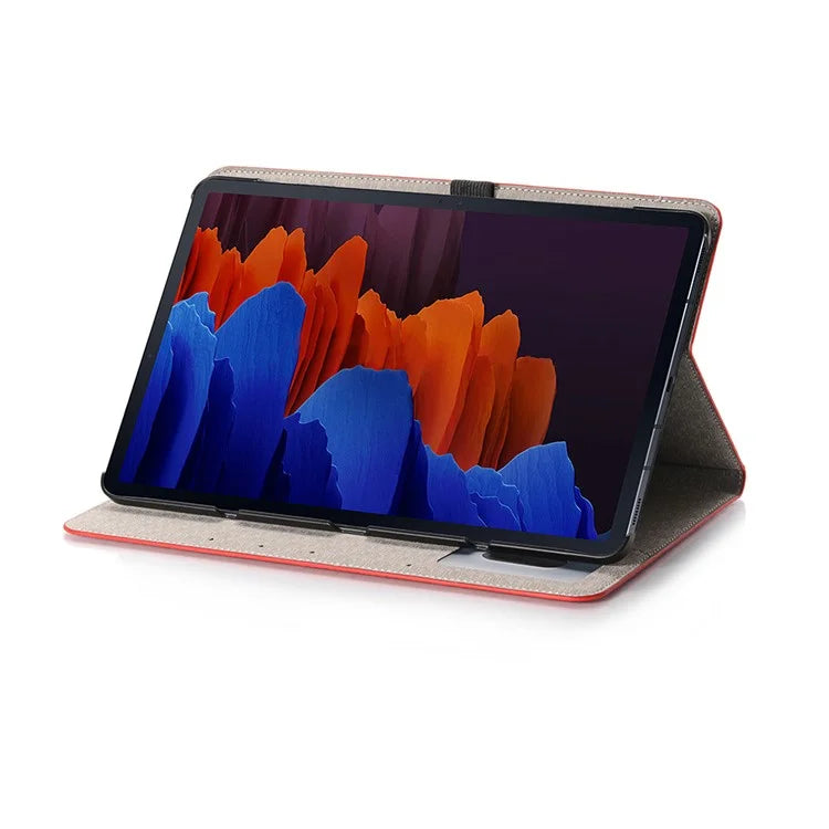 For Samsung Galaxy Tab S9+ Leather Case Stand Wallet Tablet Cover Crocodile Texture