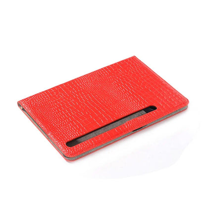For Samsung Galaxy Tab S9+ Leather Case Stand Wallet Tablet Cover Crocodile Texture