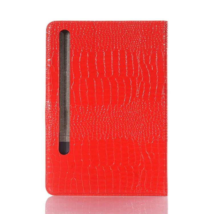 For Samsung Galaxy Tab S9+ Leather Case Stand Wallet Tablet Cover Crocodile Texture