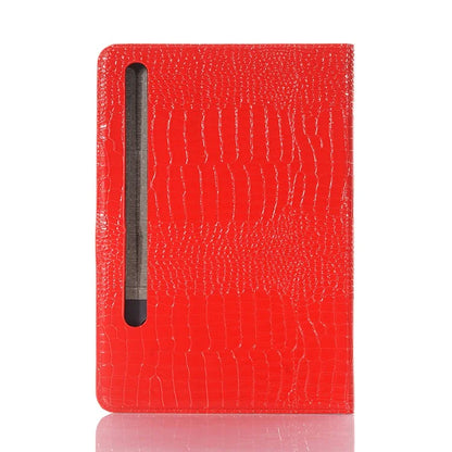 For Samsung Galaxy Tab S9+ Leather Case Stand Wallet Tablet Cover Crocodile Texture