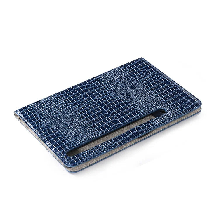 For Samsung Galaxy Tab S9+ Leather Case Stand Wallet Tablet Cover Crocodile Texture