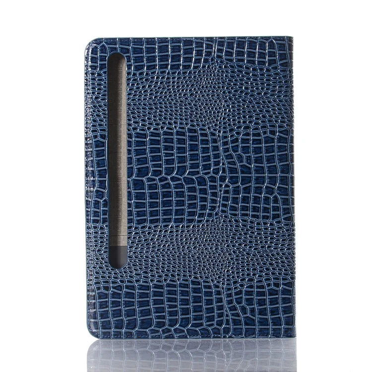 For Samsung Galaxy Tab S9+ Leather Case Stand Wallet Tablet Cover Crocodile Texture