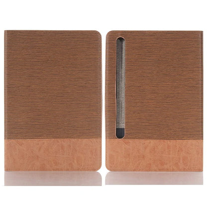 For Samsung Galaxy Tab S9+ Stand Folio Case PU Leather Cross Texture Tablet Cover with Card Slots