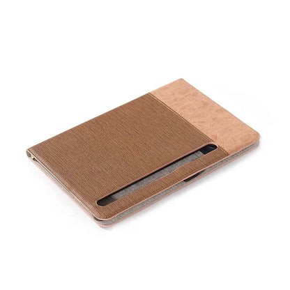 For Samsung Galaxy Tab S9+ Stand Folio Case PU Leather Cross Texture Tablet Cover with Card Slots