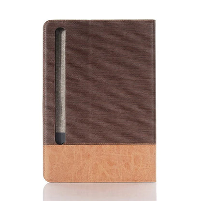 For Samsung Galaxy Tab S9+ Stand Folio Case PU Leather Cross Texture Tablet Cover with Card Slots