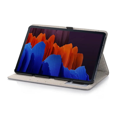 For Samsung Galaxy Tab S9+ Map Pattern Case PU Leather Stand Wallet Protective Tablet Cover