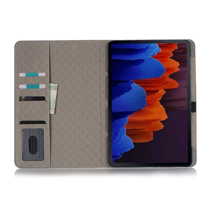 For Samsung Galaxy Tab S9+ Map Pattern Case PU Leather Stand Wallet Protective Tablet Cover