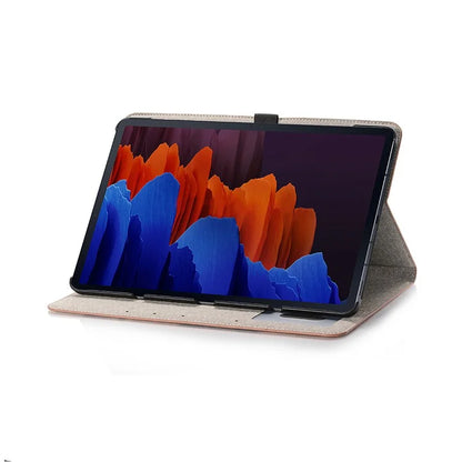 For Samsung Galaxy Tab S9+ Map Pattern Case PU Leather Stand Wallet Protective Tablet Cover