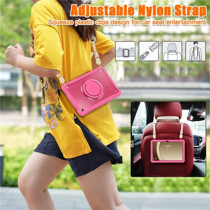 For Samsung Galaxy Tab A9+ SM-X210 / X216 / X218 Case Drop-Proof PC+TPU Cover with Shoulder Strap